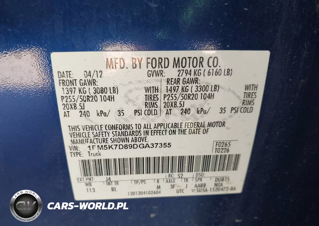 2013 Ford Explorer Xlt VIN:1FM5K7D89DGA37355 - 9