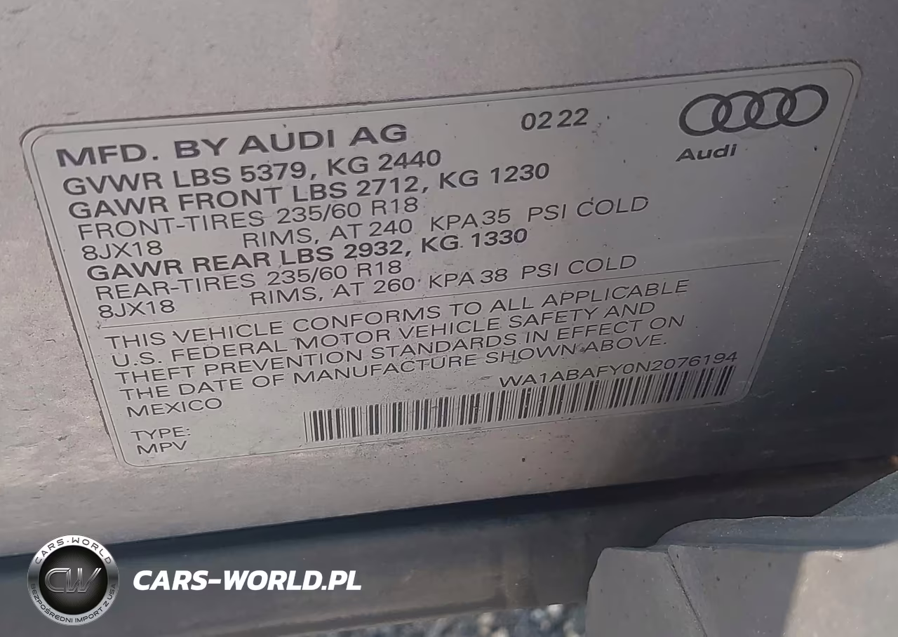 2022 Audi Q5 Premium 40 Tfsi Quattro S Tronic VIN:WA1ABAFY0N2076194 - 9