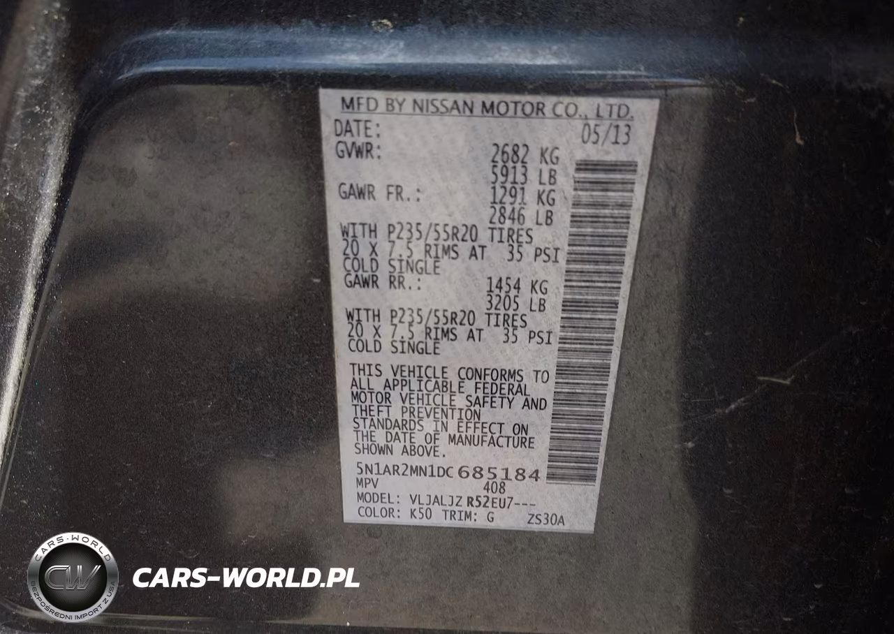 2013 Nissan Pathfinder Platinum VIN:5N1AR2MN1DC685184 - 9