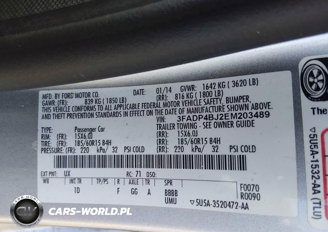 2014 Ford Fiesta Se VIN:3FADP4BJ2EM203489 - 9