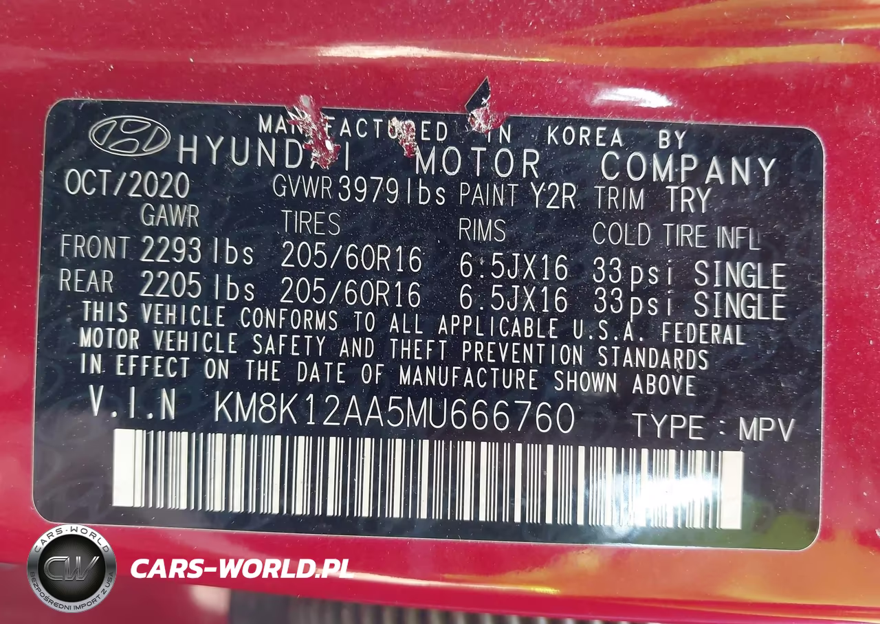 2021 Hyundai Kona Se VIN:KM8K12AA5MU666760 - 9
