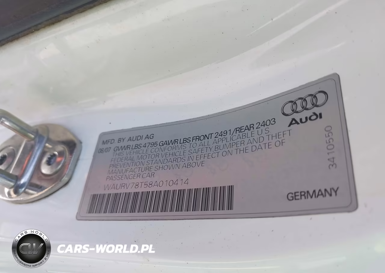 2008 Audi S5 4.2L VIN:WAURV78T58A010414 - 9