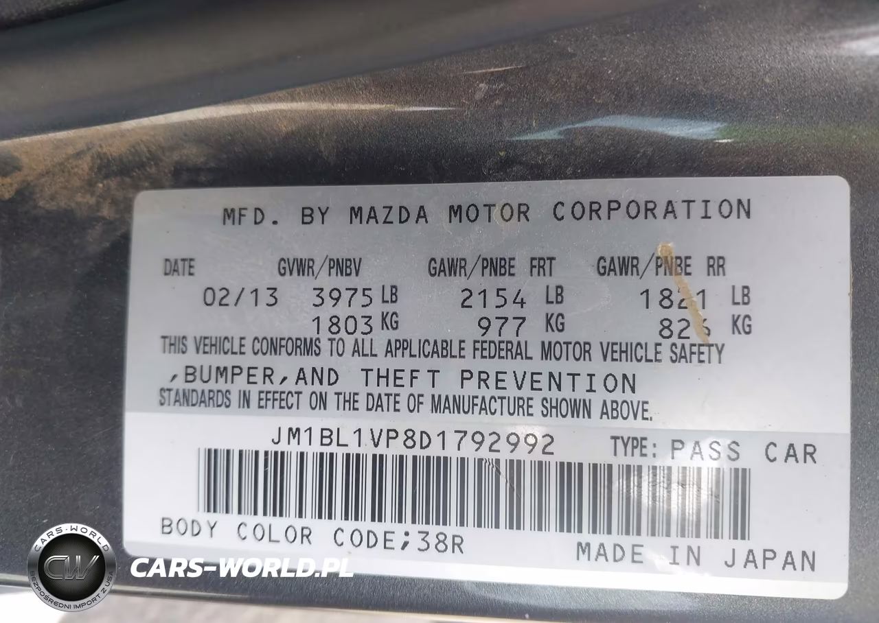 2013 Mazda 3 I VIN:JM1BL1VP8D1792992 - 9