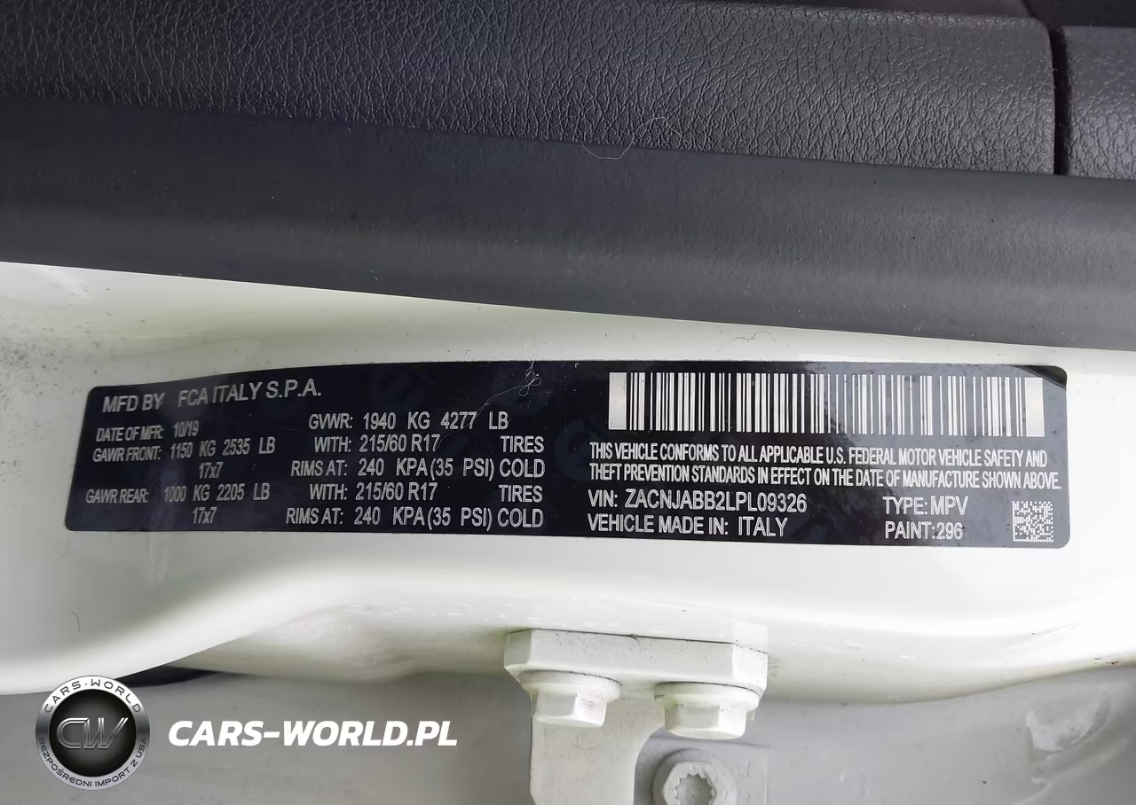 2020 Jeep Renegade Altitude Fwd VIN:ZACNJABB2LPL09326 - 9