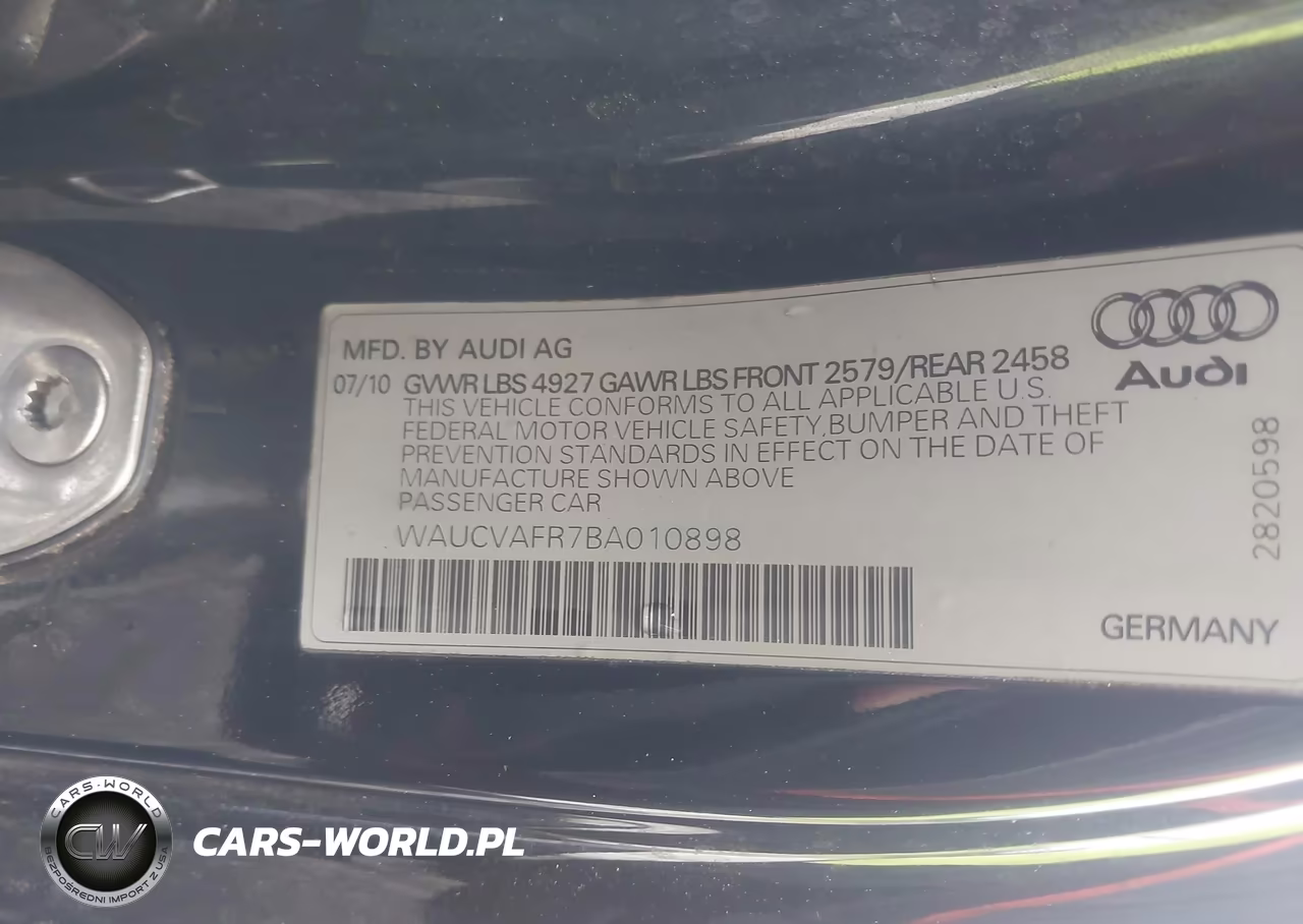 2011 Audi S5 4.2 Premium Plus VIN:WAUCVAFR7BA010898 - 9