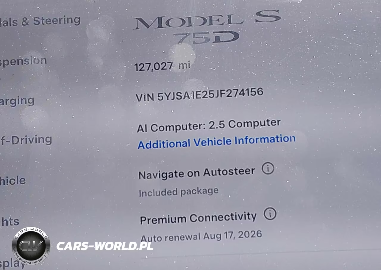 2018 Tesla Model S 100D-75D-P100D VIN:5YJSA1E25JF274156 - 15