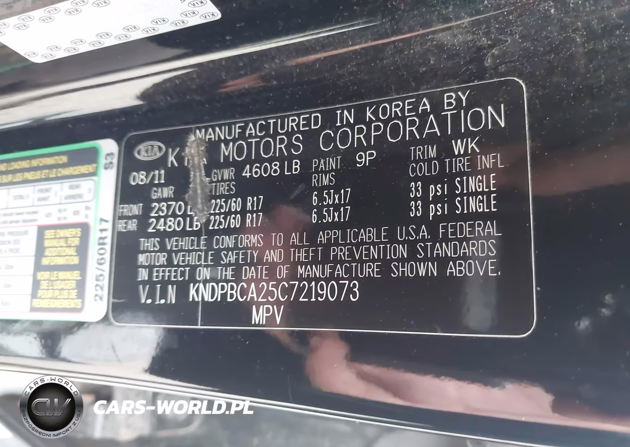 2012 Kia Sportage Lx VIN:KNDPBCA25C7219073 - 9