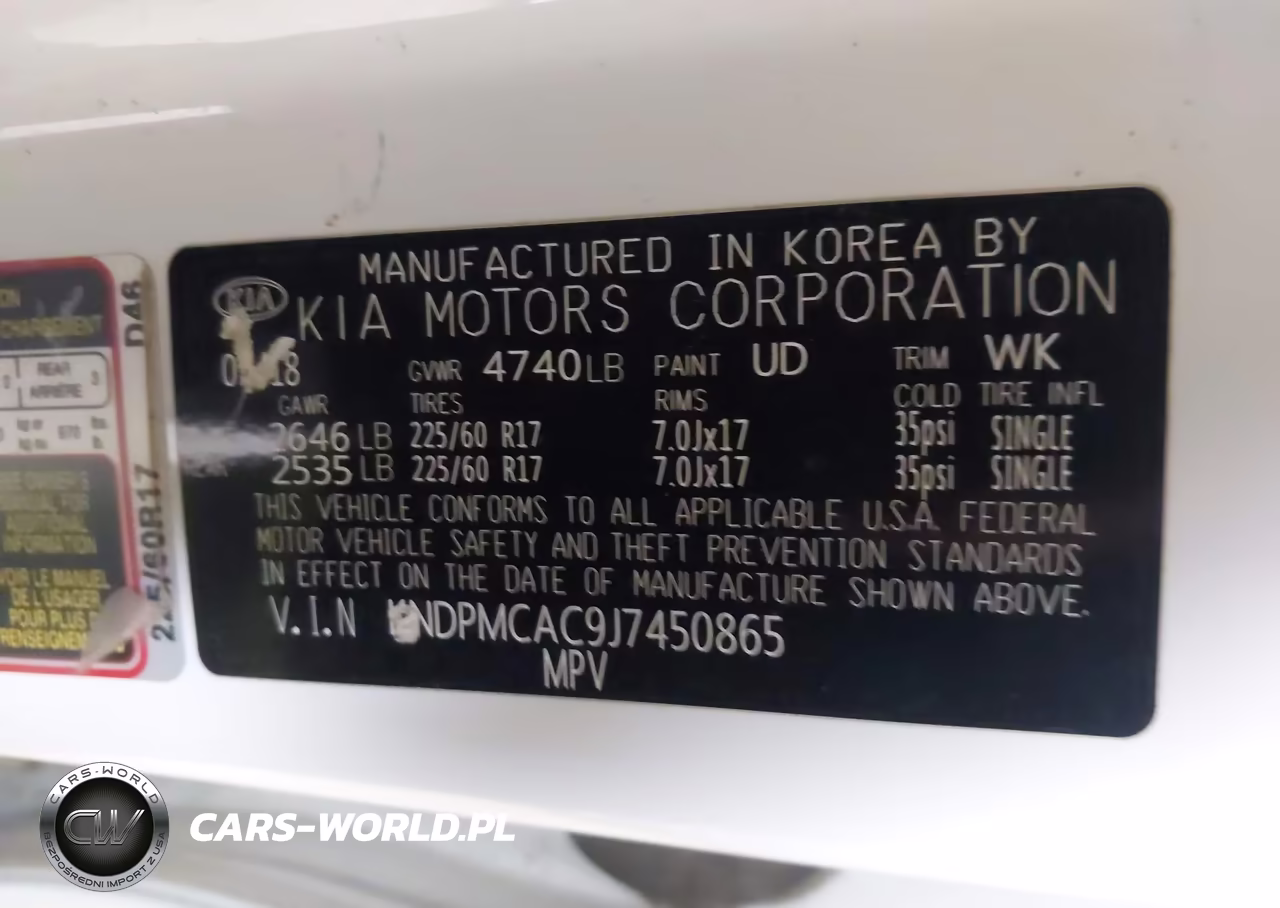 2018 Kia Sportage Lx VIN:KNDPMCAC9J7450865 - 9