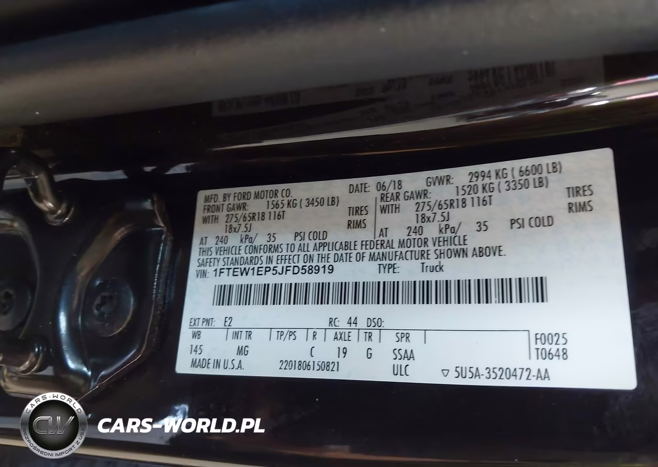 2018 Ford F-150 Xlt VIN:1FTEW1EP5JFD58919 - 9