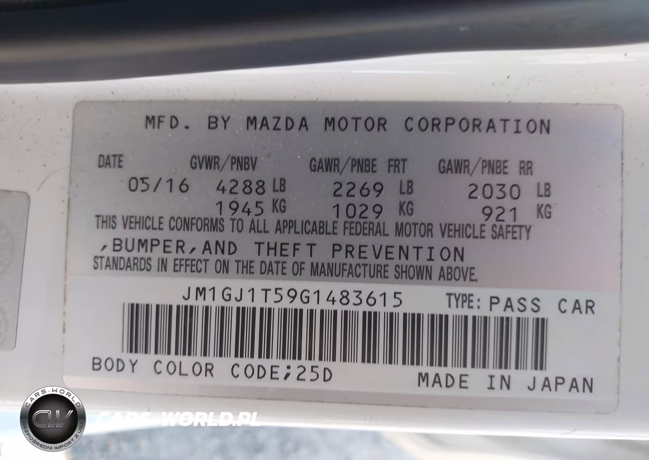2016 Mazda Mazda6 I Touring VIN:JM1GJ1T59G1483615 - 9