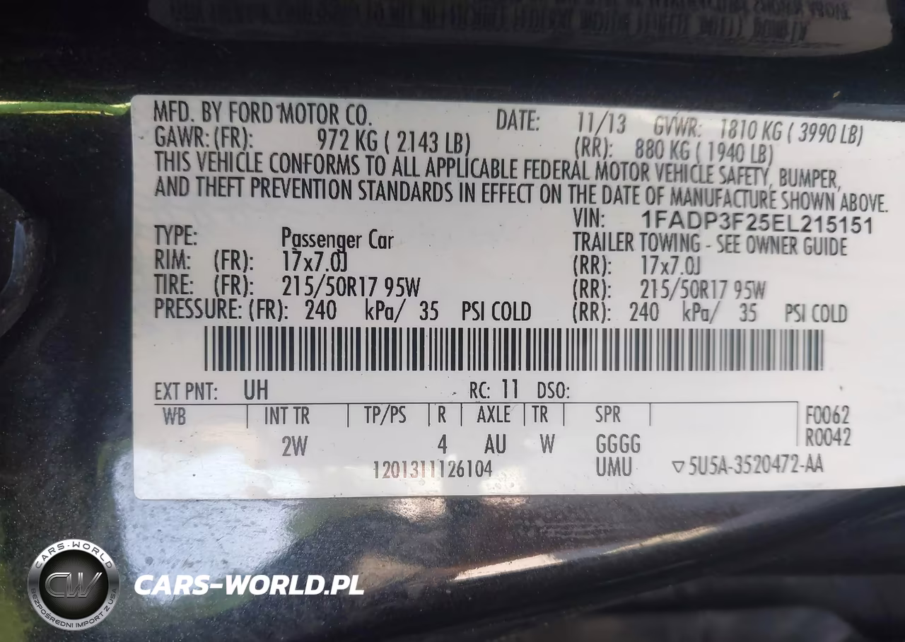 2014 Ford Focus Se VIN:1FADP3F25EL215151 - 9
