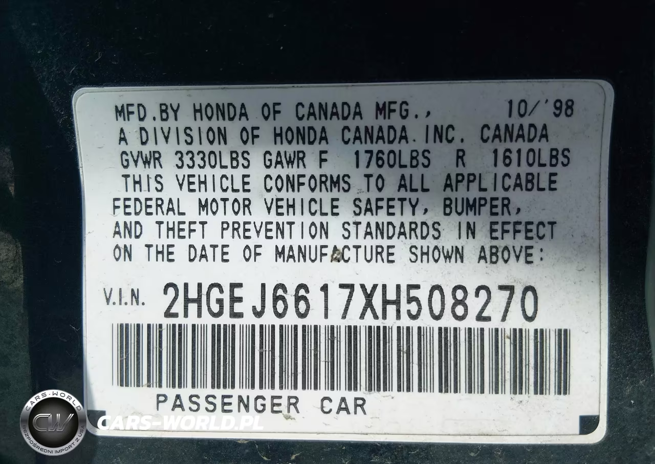1999 Honda Civic Value Package VIN:2HGEJ6617XH508270 - 9