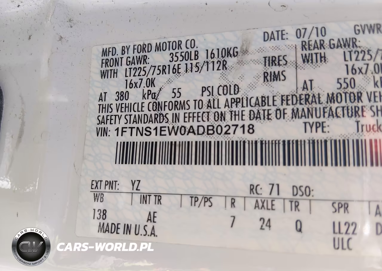 2010 Ford E-150 Commercial VIN:1FTNS1EW0ADB02718 - 9
