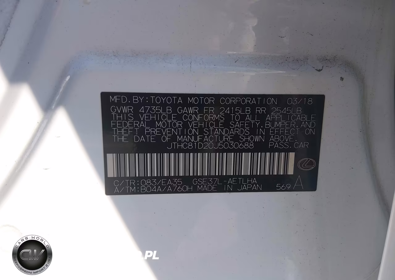 2018 Lexus Is 300 VIN:JTHC81D20J5030688 - 9