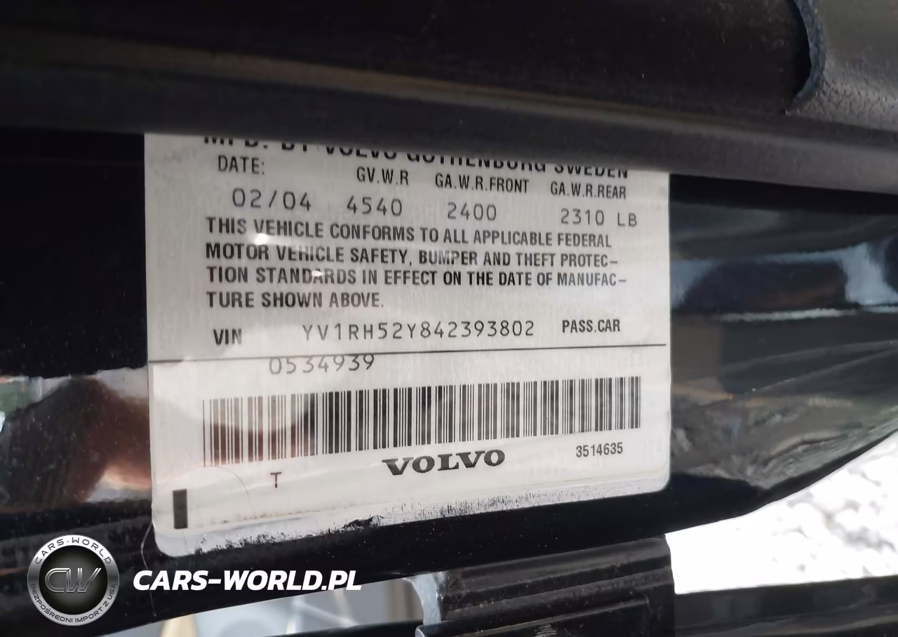 2004 Volvo S60 R VIN:YV1RH52Y842393802 - 9