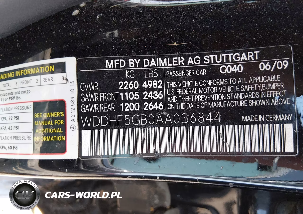 2010 Mercedes-Benz E 350 VIN:WDDHF5GB0AA036844 - 9