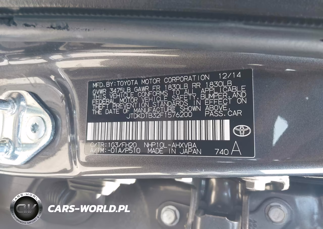 2015 Toyota Prius C One VIN:JTDKDTB32F1576200 - 9