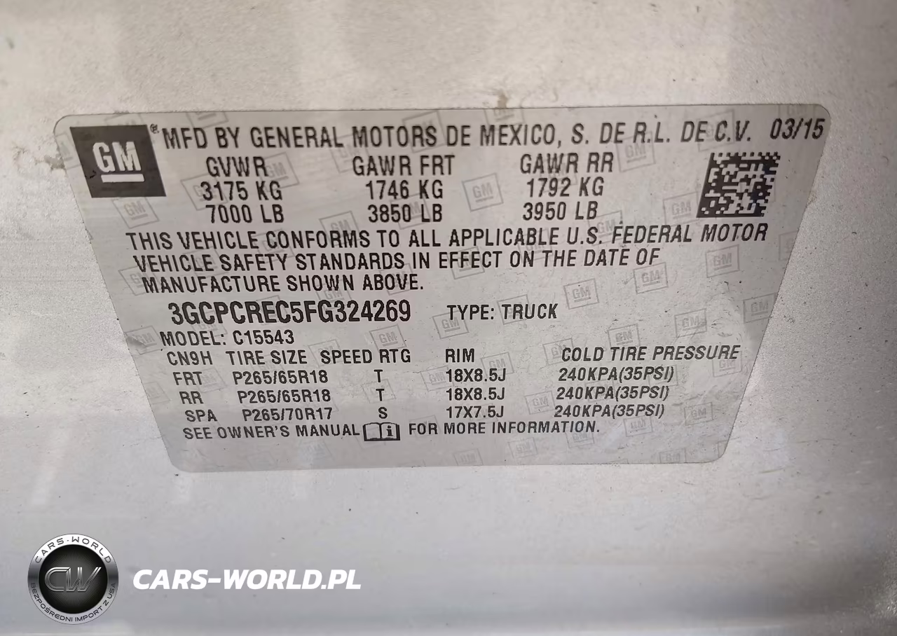 2015 Chevrolet Silverado 1500 Lt VIN:3GCPCREC5FG324269 - 9