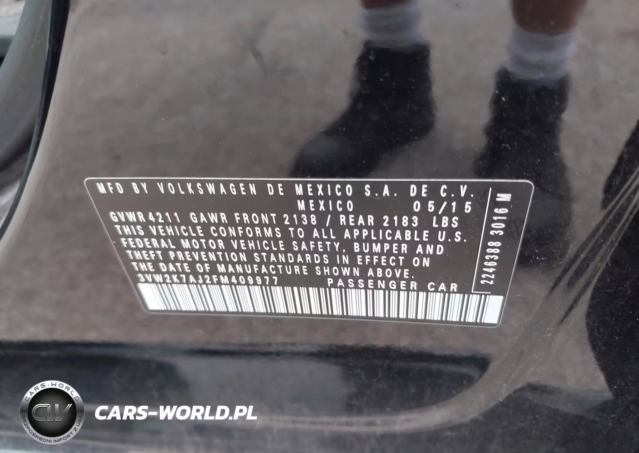 2015 Volkswagen Jetta 2.0L S VIN:3VW2K7AJ2FM409977 - 9