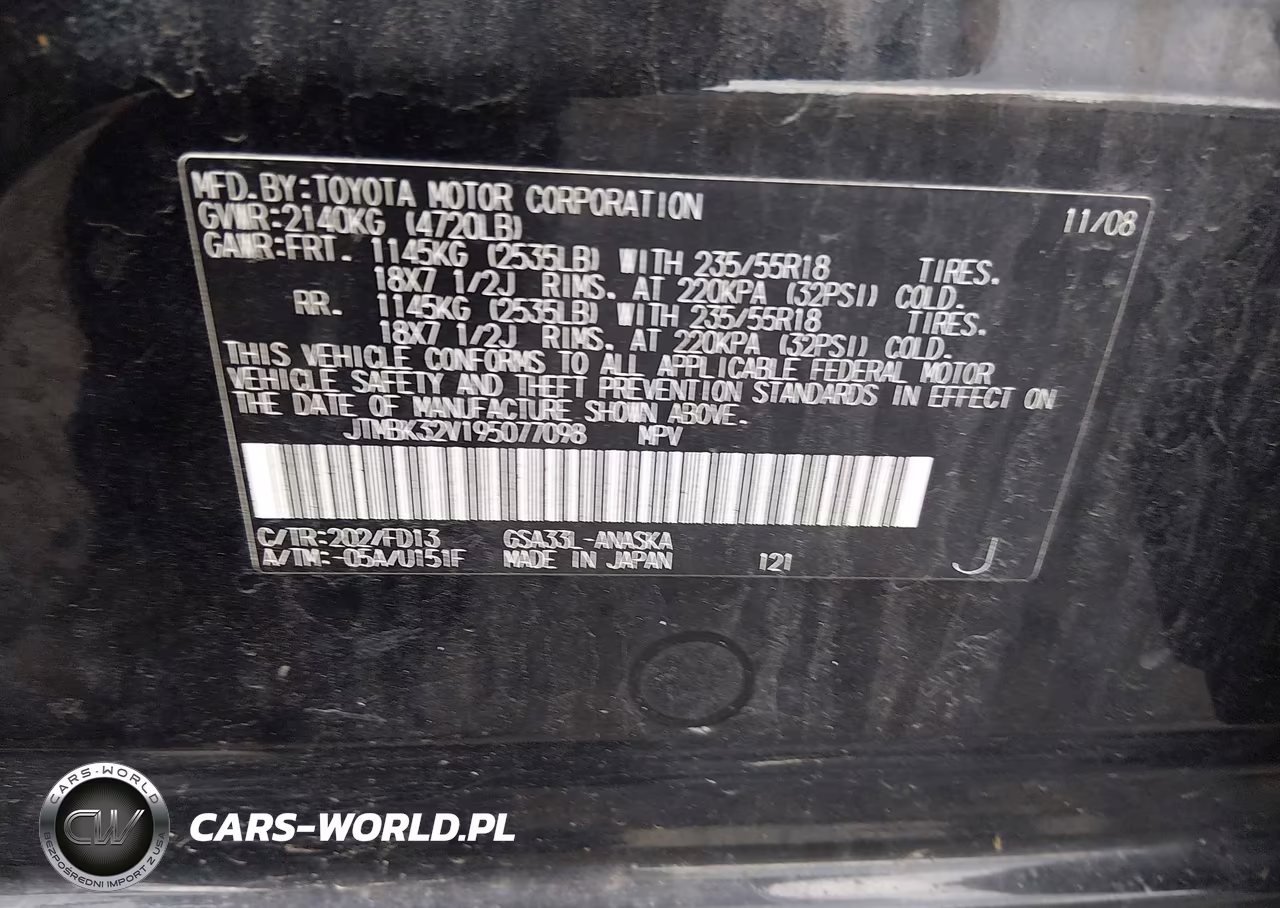2009 Toyota Rav4 Sport V6 VIN:JTMBK32V195077098 - 9