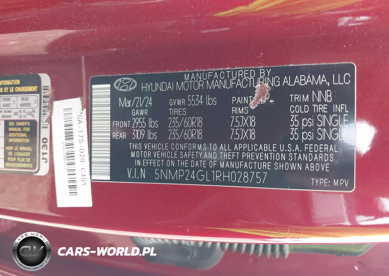 2024 Hyundai Santa Fe Sel VIN:5NMP24GL1RH028757 - 9