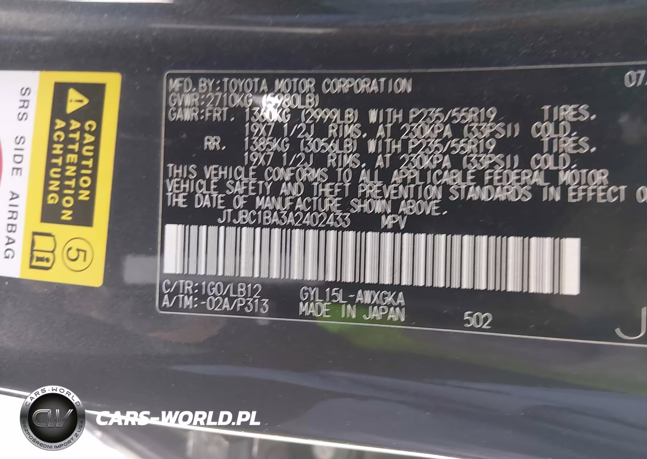 2010 Lexus Rx 450H VIN:JTJBC1BA3A2402433 - 9