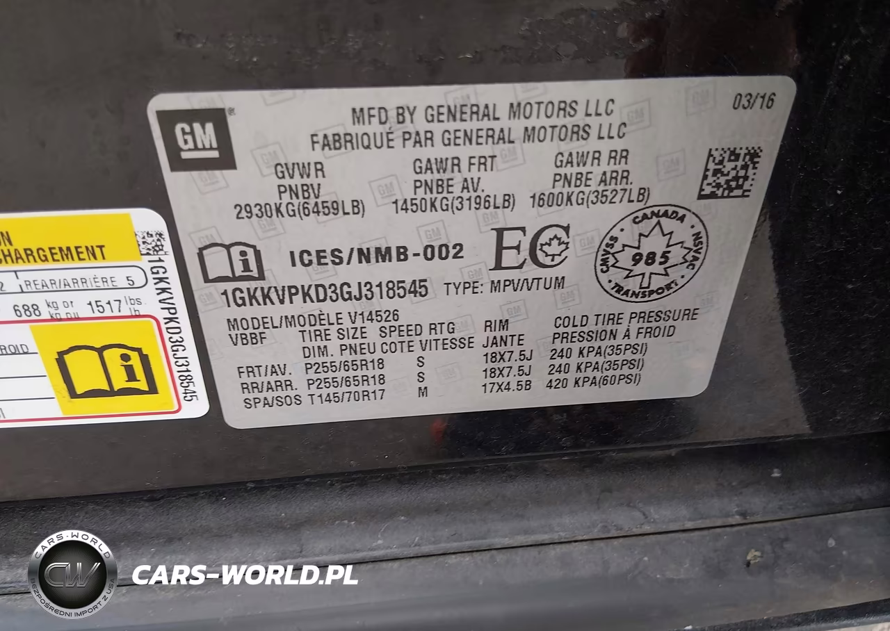 2016 GMC Acadia Sle2 VIN:1GKKVPKD3GJ318545 - 9