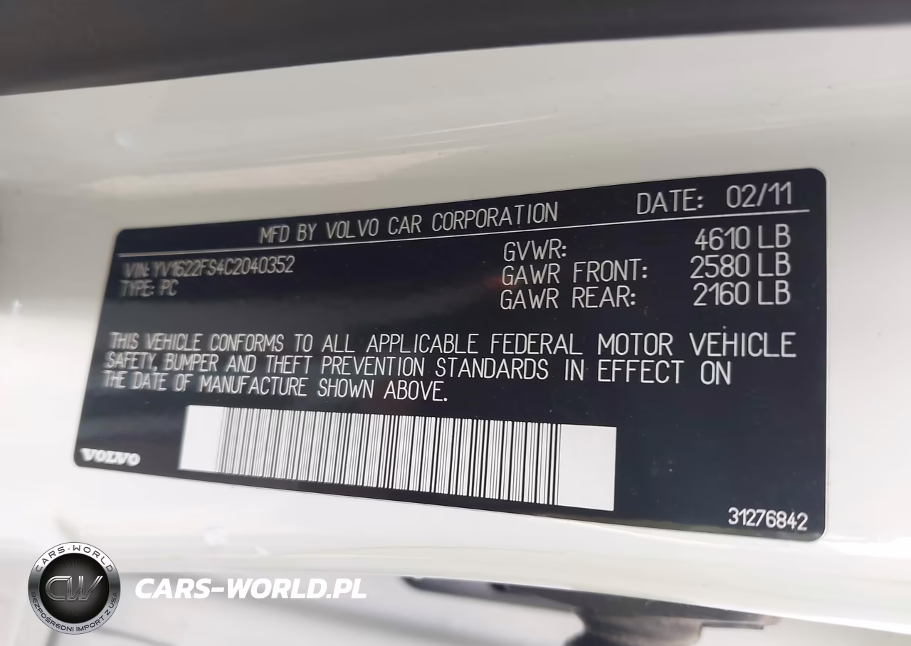 2012 Volvo S60 T5 VIN:YV1622FS4C2040352 - 9