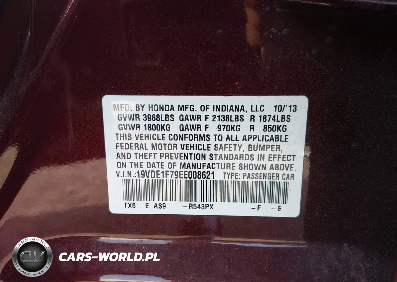 2014 Acura Ilx 2.0L VIN:19VDE1F79EE008621 - 9