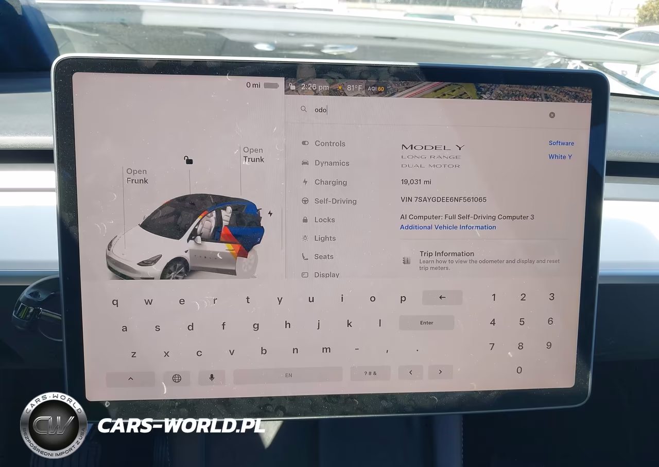 2022 Tesla Model Y Long Range Dual Motor All-Wheel Drive VIN:7SAYGDEE6NF561065 - 18