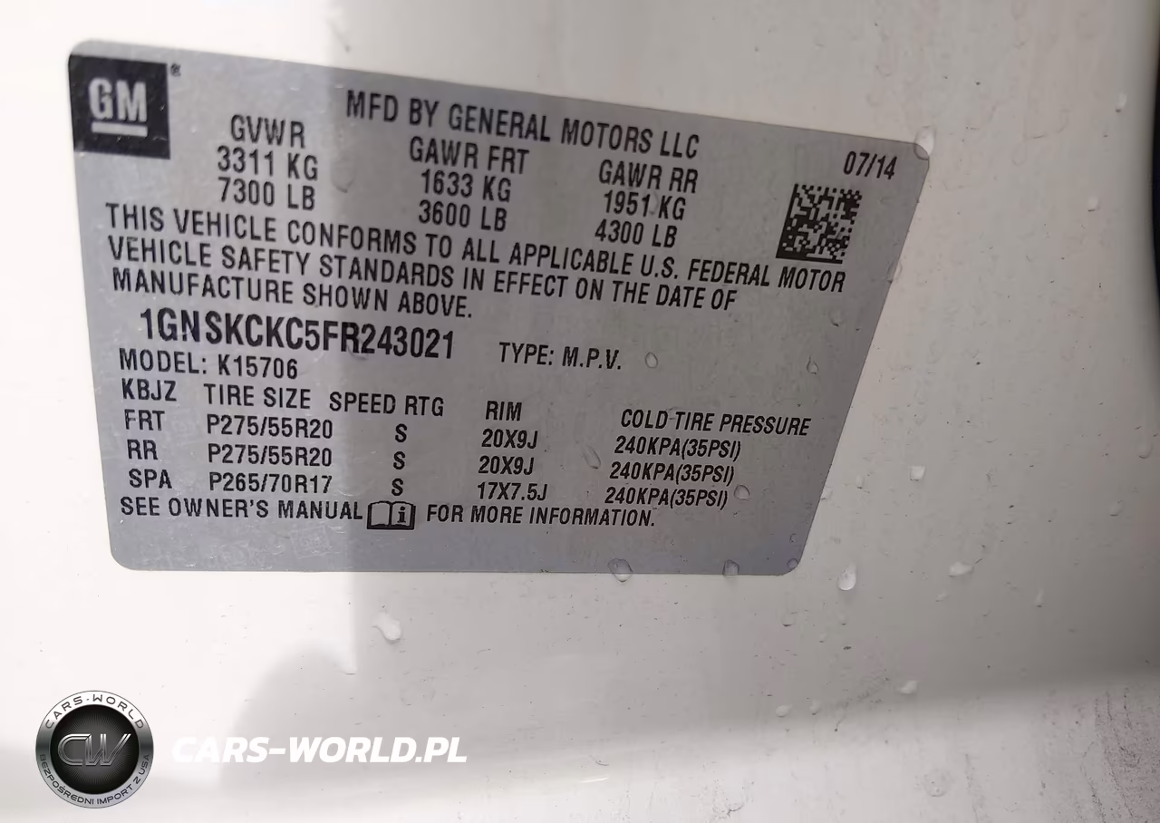 2015 Chevrolet Tahoe Ltz VIN:1GNSKCKC5FR243021 - 9