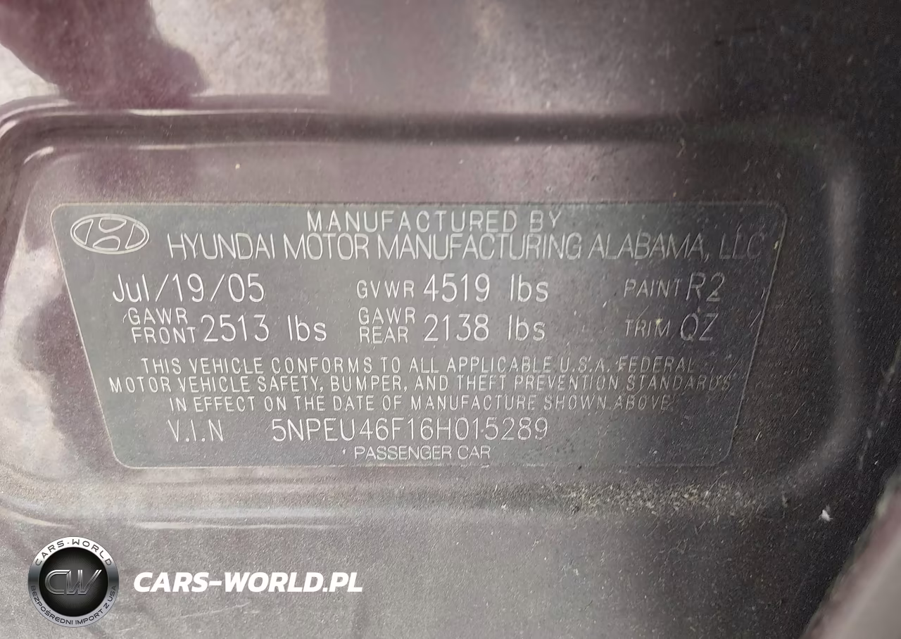 2006 Hyundai Sonata Gls V6-Lx V6 VIN:5NPEU46F16H015289 - 9