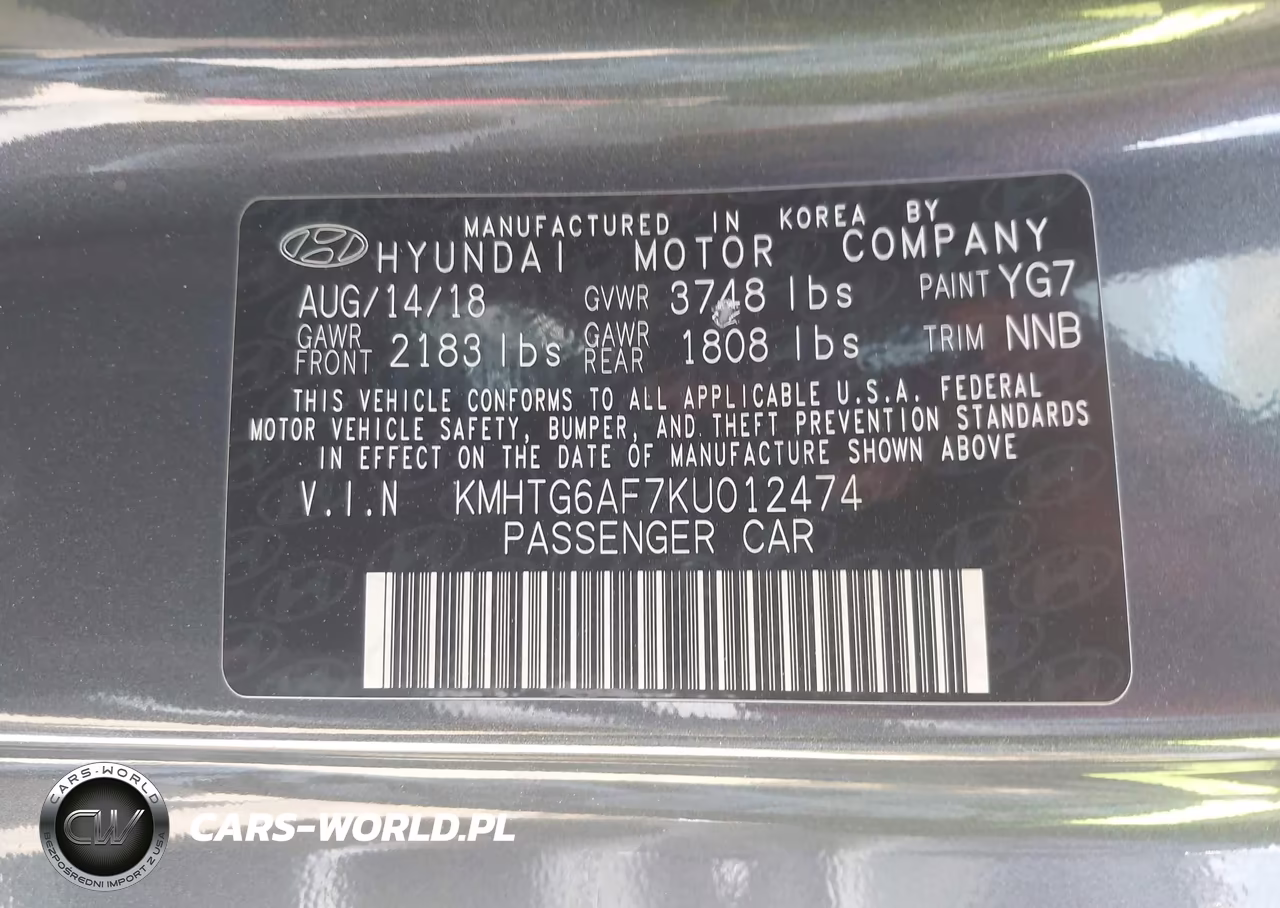 2019 Hyundai Veloster 2.0 Premium VIN:KMHTG6AF7KU012474 - 9