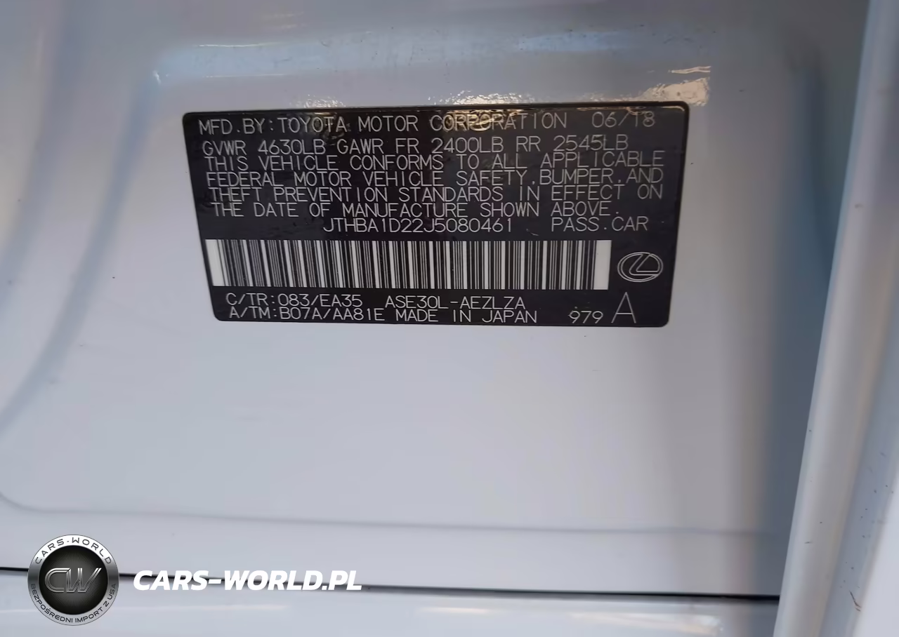 2018 Lexus Is 300 VIN:JTHBA1D22J5080461 - 9