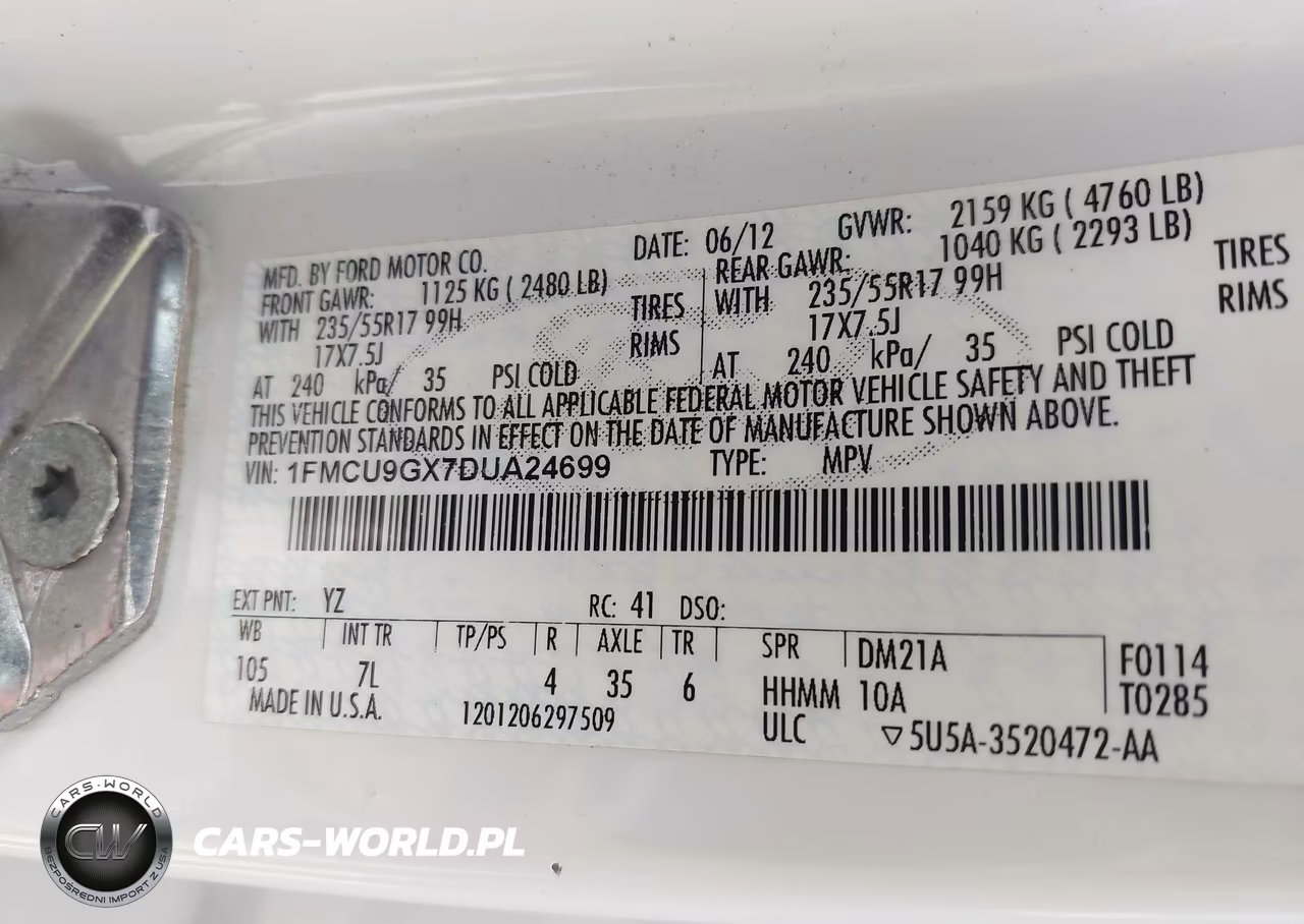 2013 Ford Escape Se VIN:1FMCU9GX7DUA24699 - 9