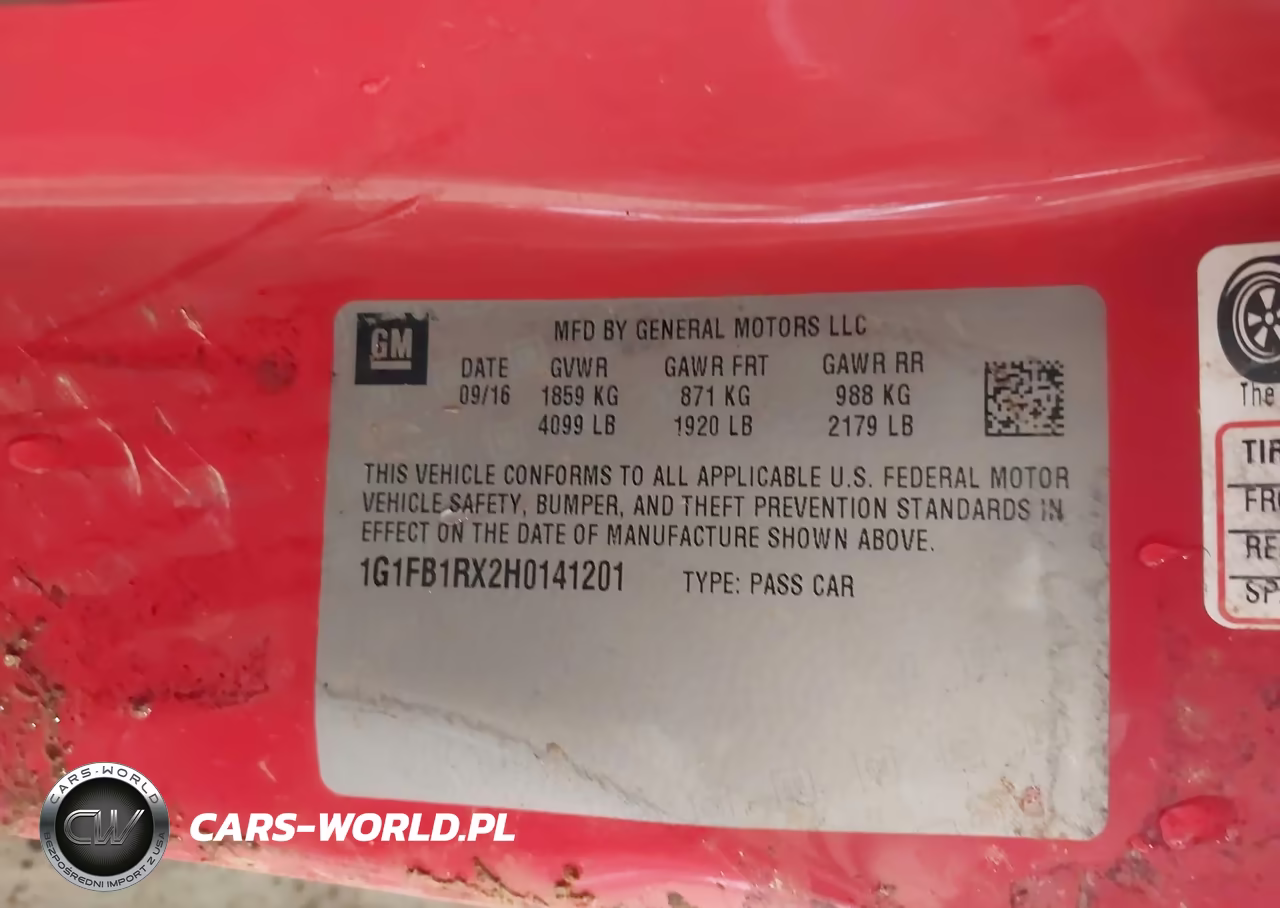 2017 Chevrolet Camaro 1Lt VIN:1G1FB1RX2H0141201 - 9