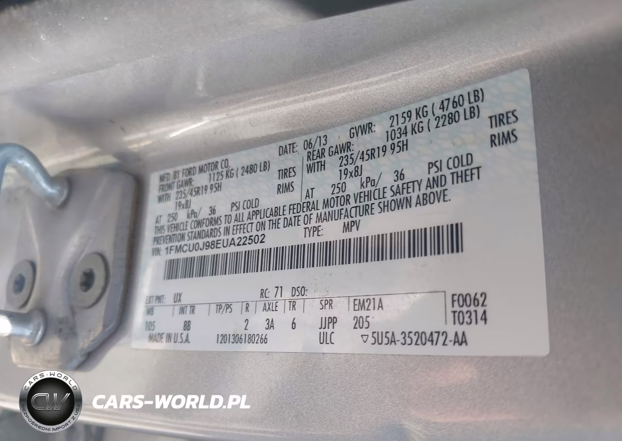 2014 Ford Escape Titanium VIN:1FMCU0J98EUA22502 - 9
