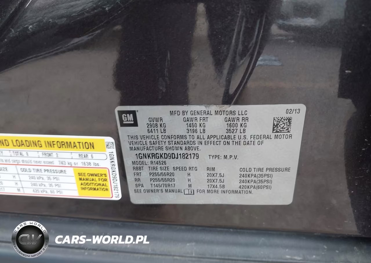 2013 Chevrolet Traverse 1Lt VIN:1GNKRGKD9DJ182179 - 9