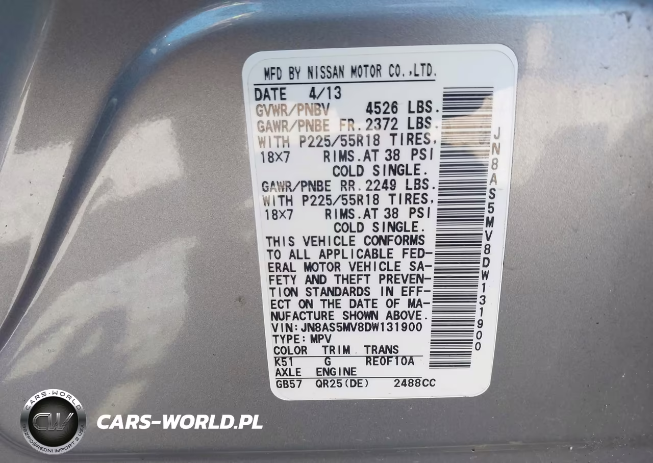 2013 Nissan Rogue Sv W-Sl Pkg VIN:JN8AS5MV8DW131900 - 9