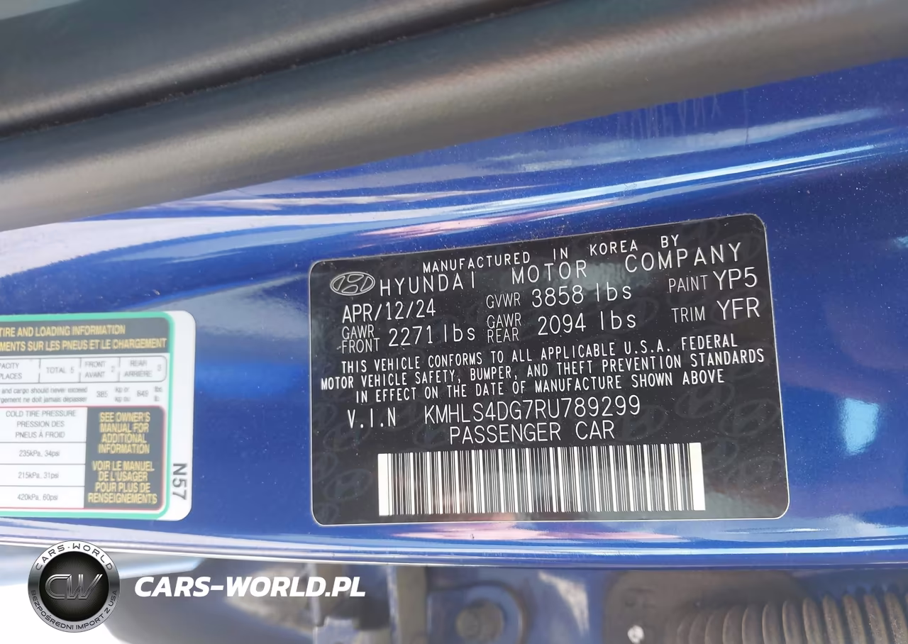 2024 Hyundai Elantra Sel VIN:KMHLS4DG7RU789299 - 9