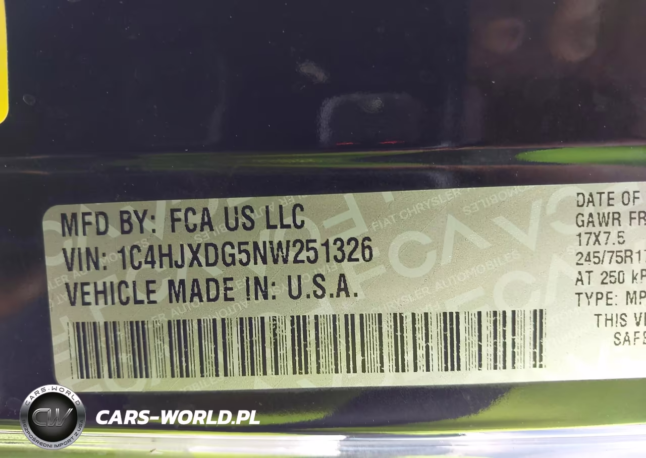 2022 Jeep Wrangler Unlimited Sport S 4X4 VIN:1C4HJXDG5NW251326 - 9