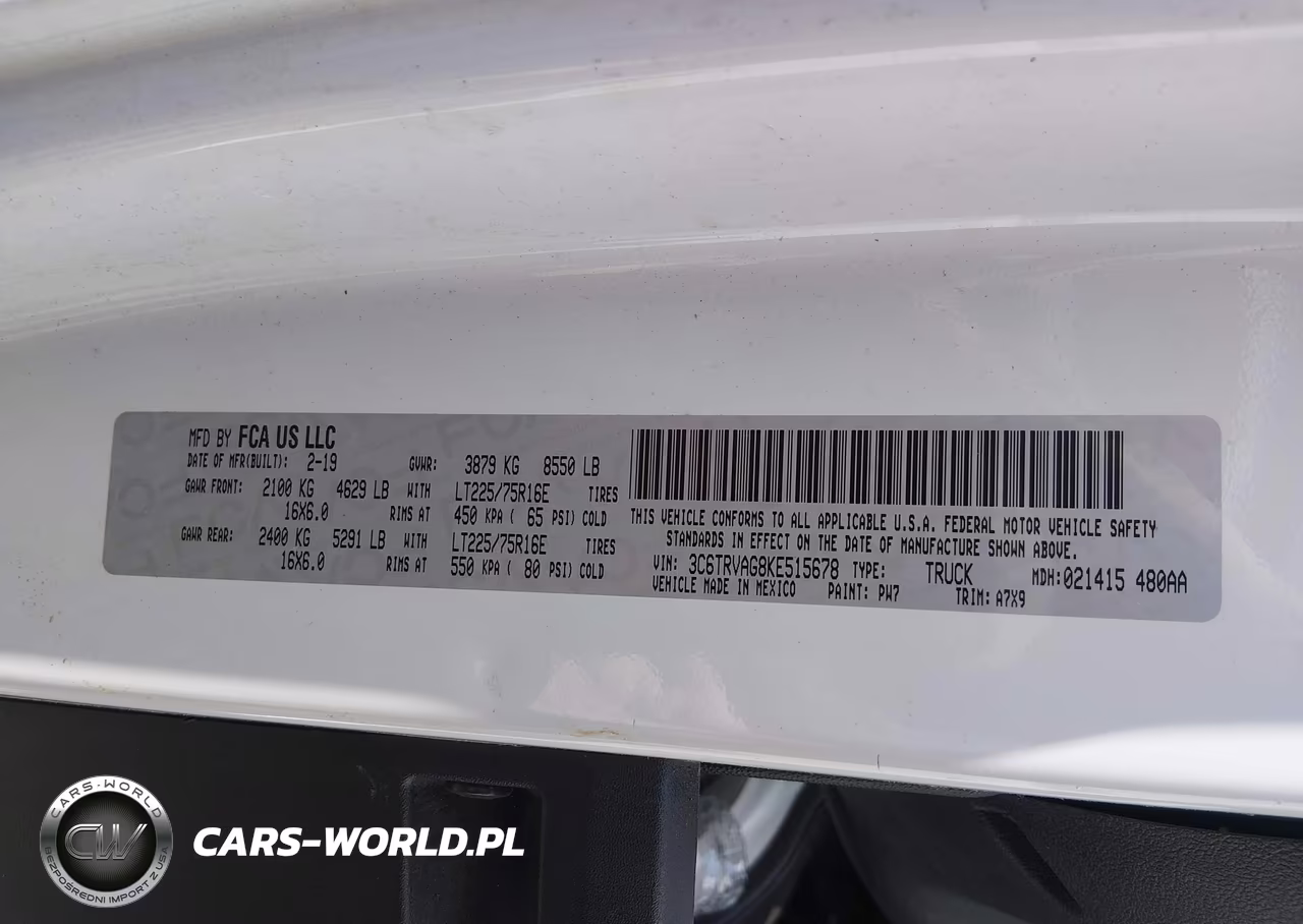 2019 Ram Promaster 1500 Low Roof 136 Wb VIN:3C6TRVAG8KE515678 - 9