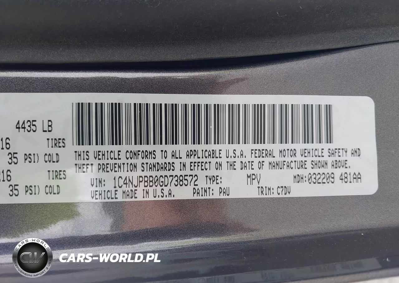 2016 Jeep Patriot Sport VIN:1C4NJPBB0GD738572 - 9