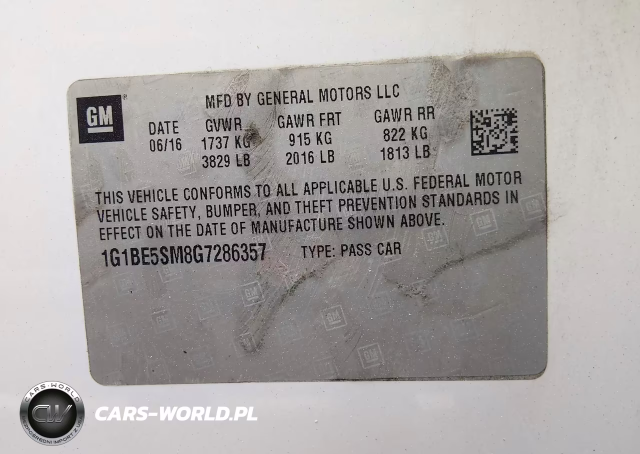 2016 Chevrolet Cruze Lt Auto VIN:1G1BE5SM8G7286357 - 9