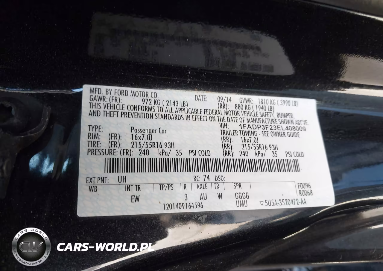 2014 Ford Focus Se VIN:1FADP3F23EL408009 - 9