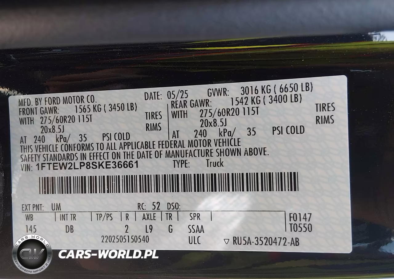 2025 Ford F-150 Stx VIN:1FTEW2LP8SKE36661 - 9