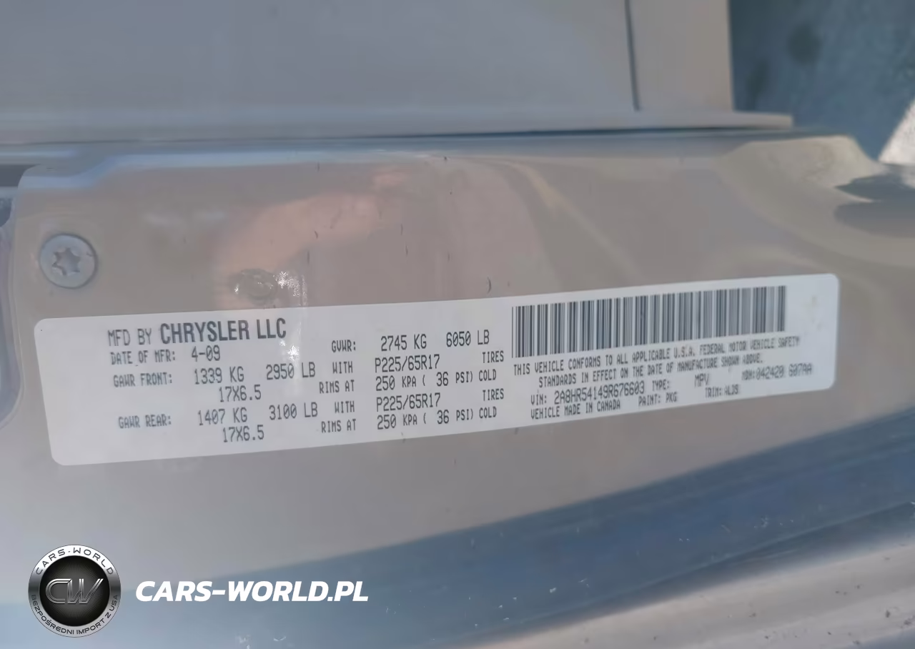 2009 Chrysler Town & Country Touring VIN:2A8HR54149R676603 - 9