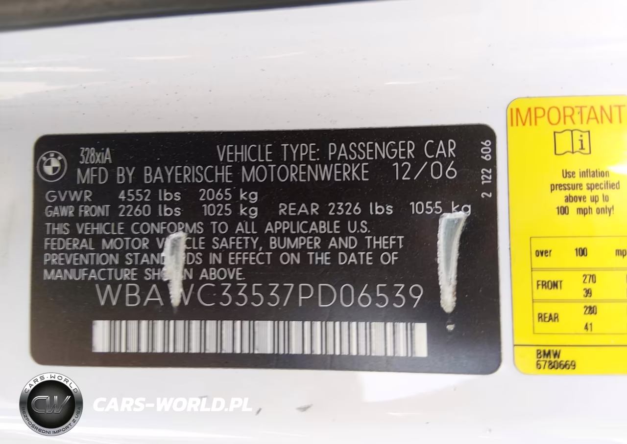 2007 BMW 328Xi VIN:WBAWC33537PD06539 - 9