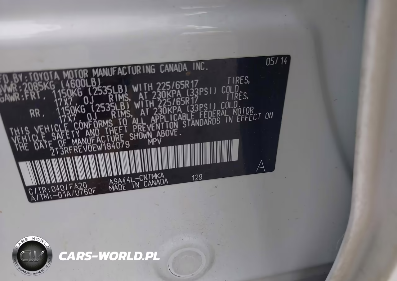 2014 Toyota Rav4 Xle VIN:2T3RFREV0EW184079 - 9