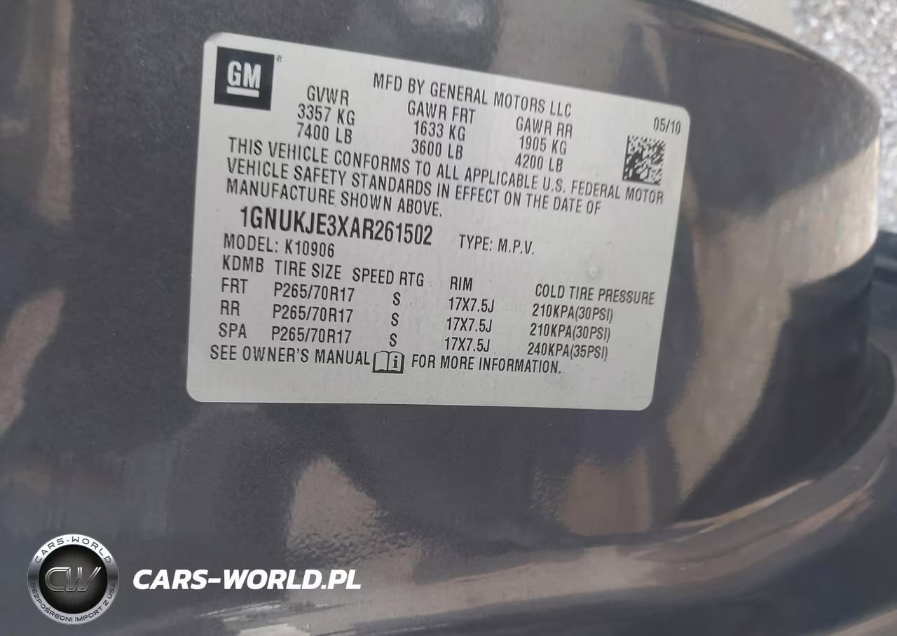2010 Chevrolet Suburban 1500 Lt1 VIN:1GNUKJE3XAR261502 - 9
